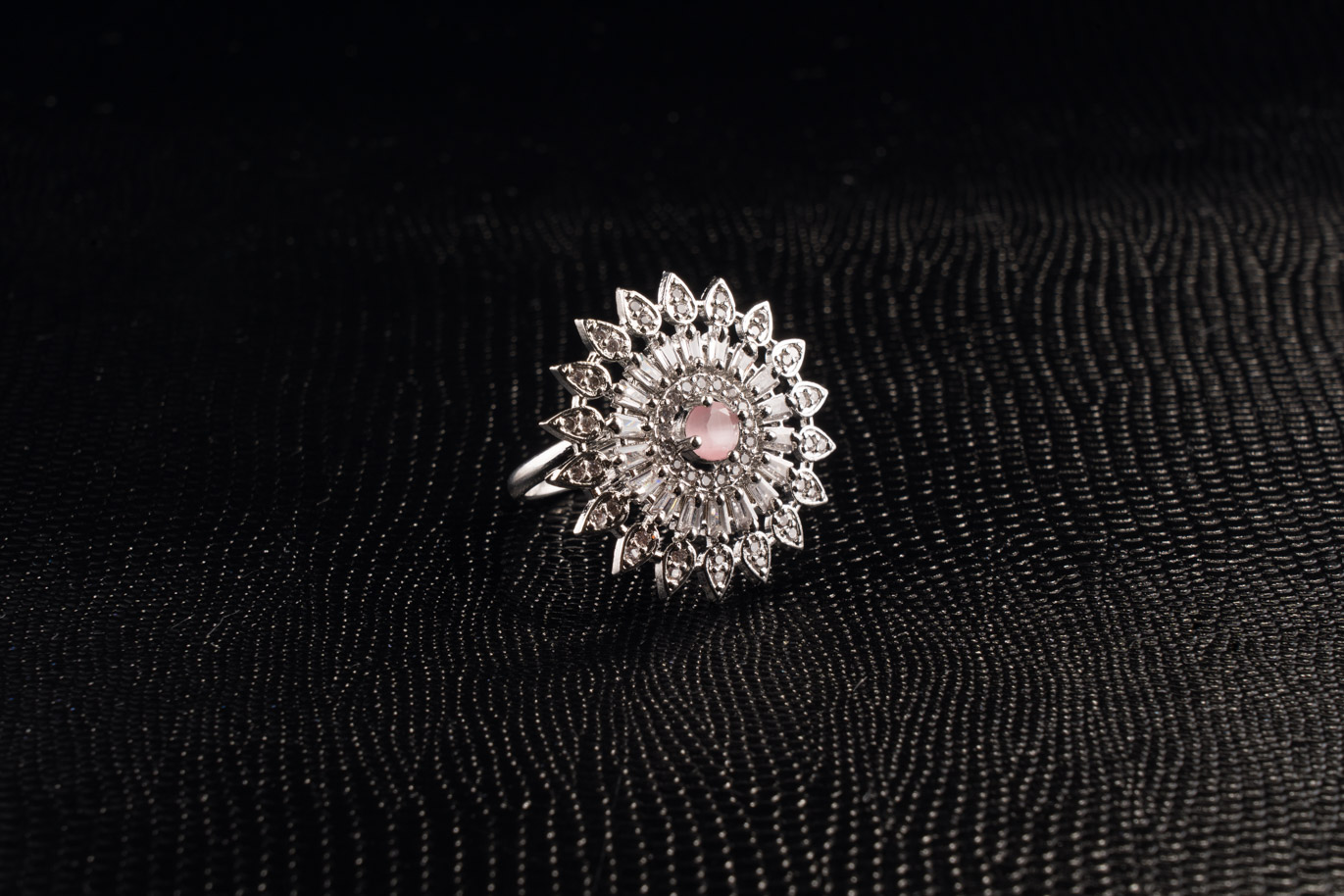 Rose - Pink Circular AD Adjustable Ring