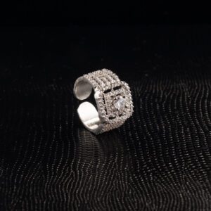 Solitaire styled AD ring
