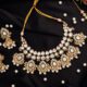 White Kundan and Crystals, Beads set with Jhumki