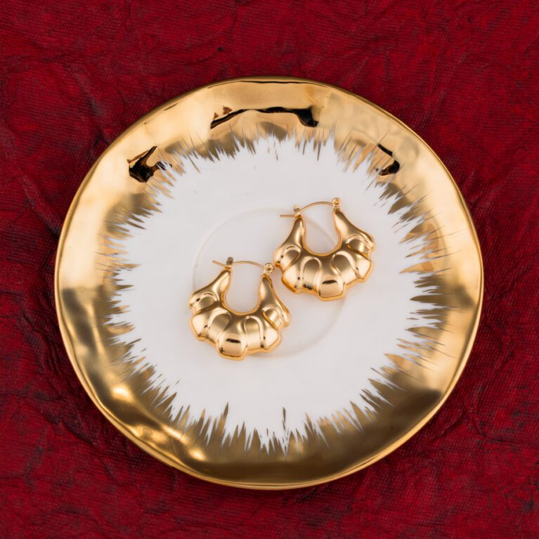 Round Gold & Bold designer earings