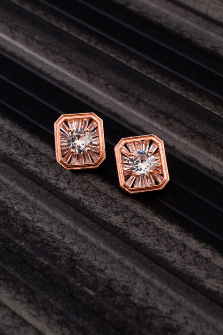 Rosegold Earings with Sparkling stones