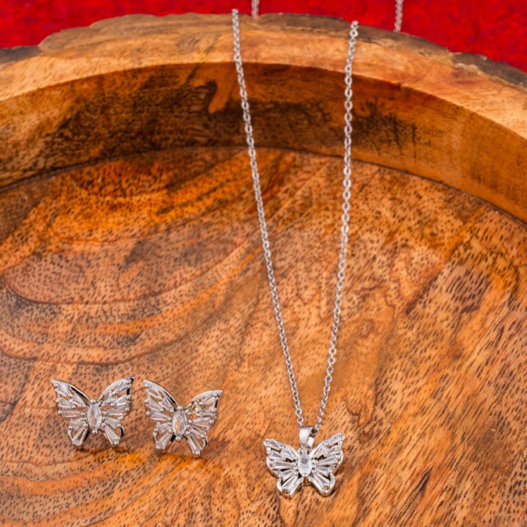 White Gold Embellished with Gems Glittering