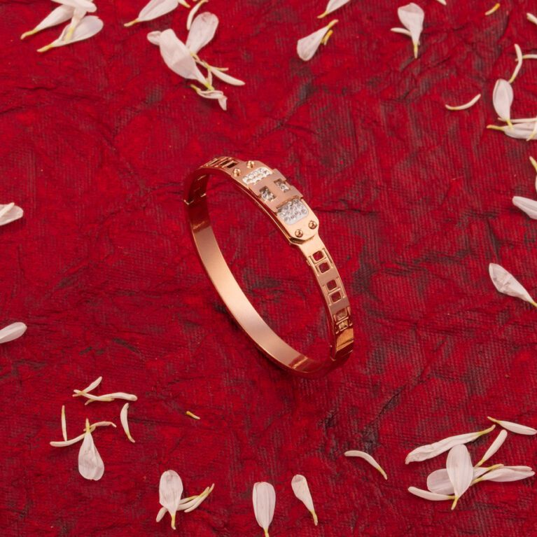 Rosegold AD studded Bracelet