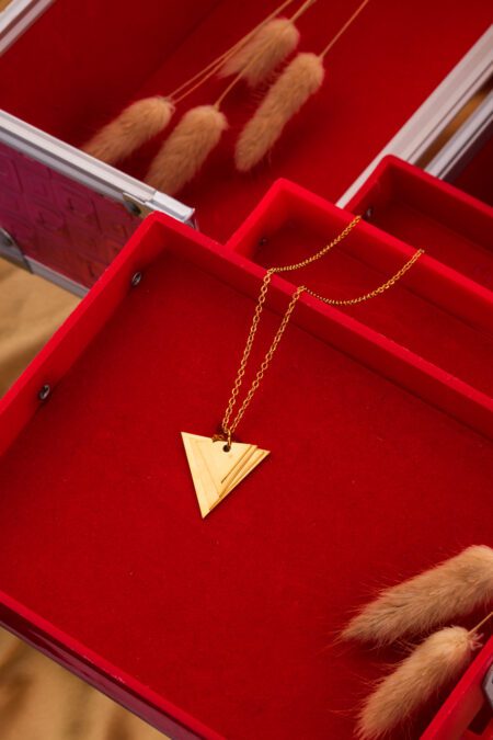 Golden Chain with Trendy Triangle Pendant