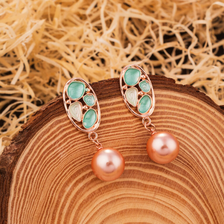 The 'Seafoam Sunset' Drop Earrings