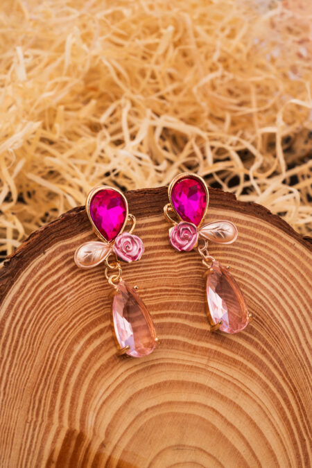 "Rose Garden" Dual-Tone Dangle Earrings