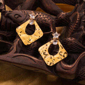 Golden Star Statement Earrings