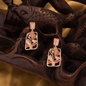 Fluttering Frame Drop Earrings