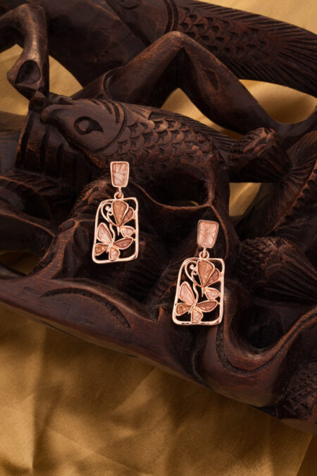 Fluttering Frame Drop Earrings