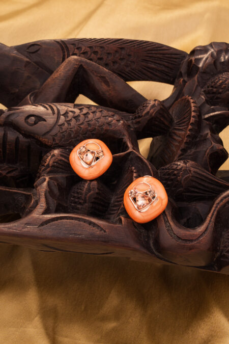 Apricot Cushion Studs