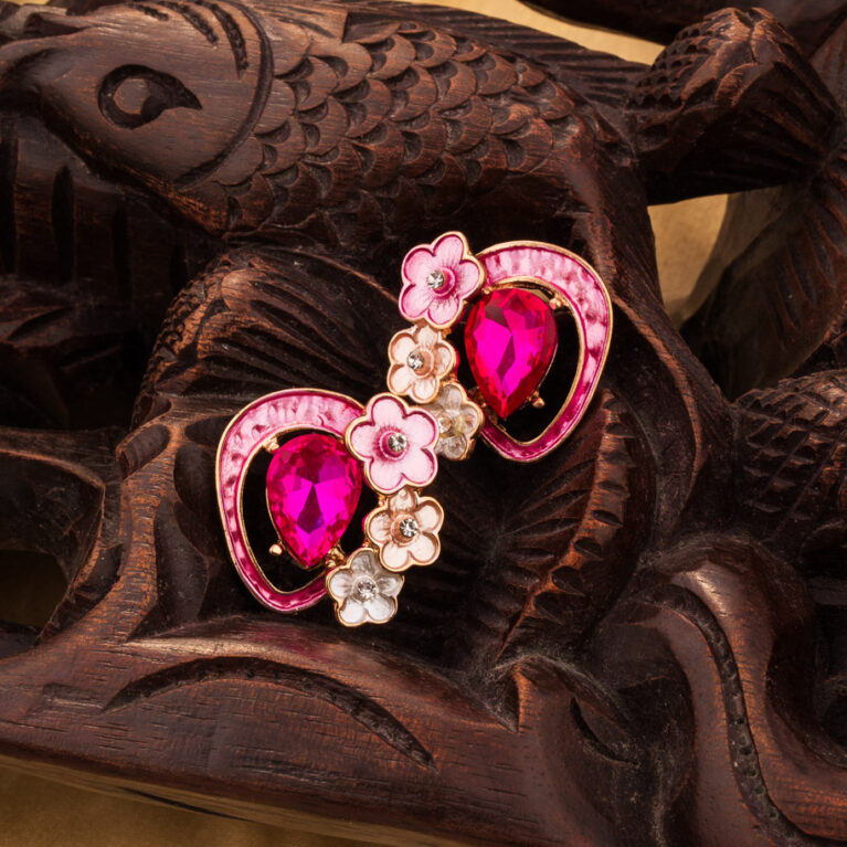 PINK  BLOSSOM SPARKLE EARRINGS (Copy)